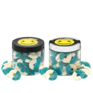 two jars of cbd blue rings