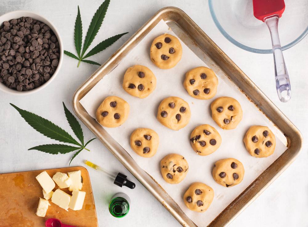 chocolate chip cookies on a tray