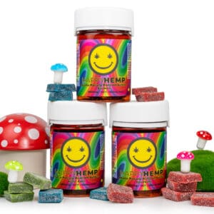 amanita muscaria mushroom gummies from happy hemp