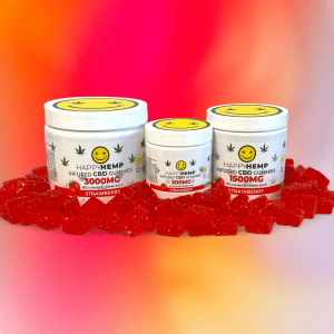 strawberry CBD gummies, natural wellness CBD, stress relief CBD, Happy Hemp gummies, fruity CBD gummies