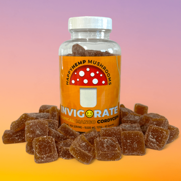 Cordyceps Gummies, Energy Boost, Endurance Support, Vegan Supplements, Tropical Flavor