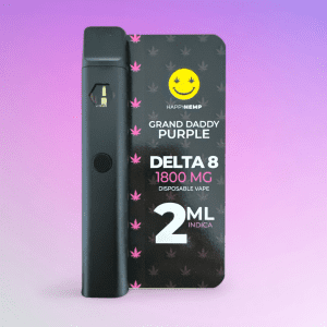 Indica Delta 8 Vapes, Granddaddy Purple, Indica Delta 8 Vapes, Delta 8 THC, Happy Hemp, Relaxation Vapes, Vaping Products