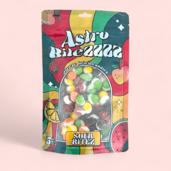 freeze-dried candy, sour fruit bites, fruit chews, astro geeks, zesty gummy worms