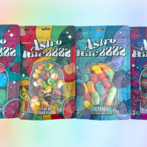 freeze-dried candy, sour fruit bites, fruit chews, astro geeks, zesty gummy worms