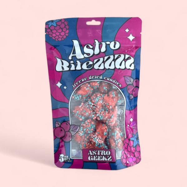 freeze-dried candy, sour fruit bites, fruit chews, astro geeks, zesty gummy worms